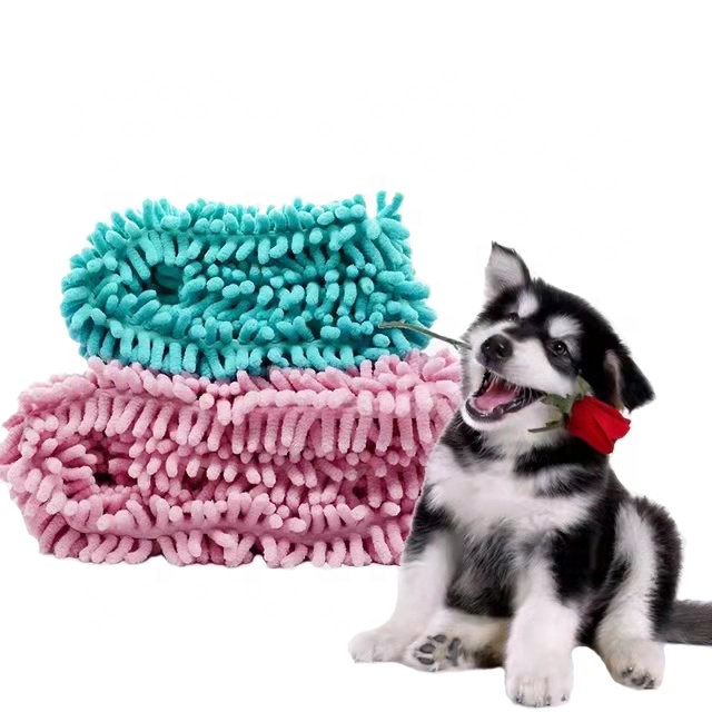 Microfiber Chenille Dog Towels Kain Haiwan Peliharaan