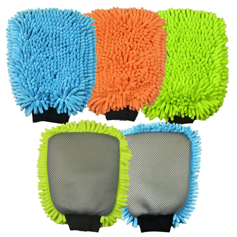 Microfiber Plush Wash Sarung Tangan Pembersih Kereta Chenille Mitt